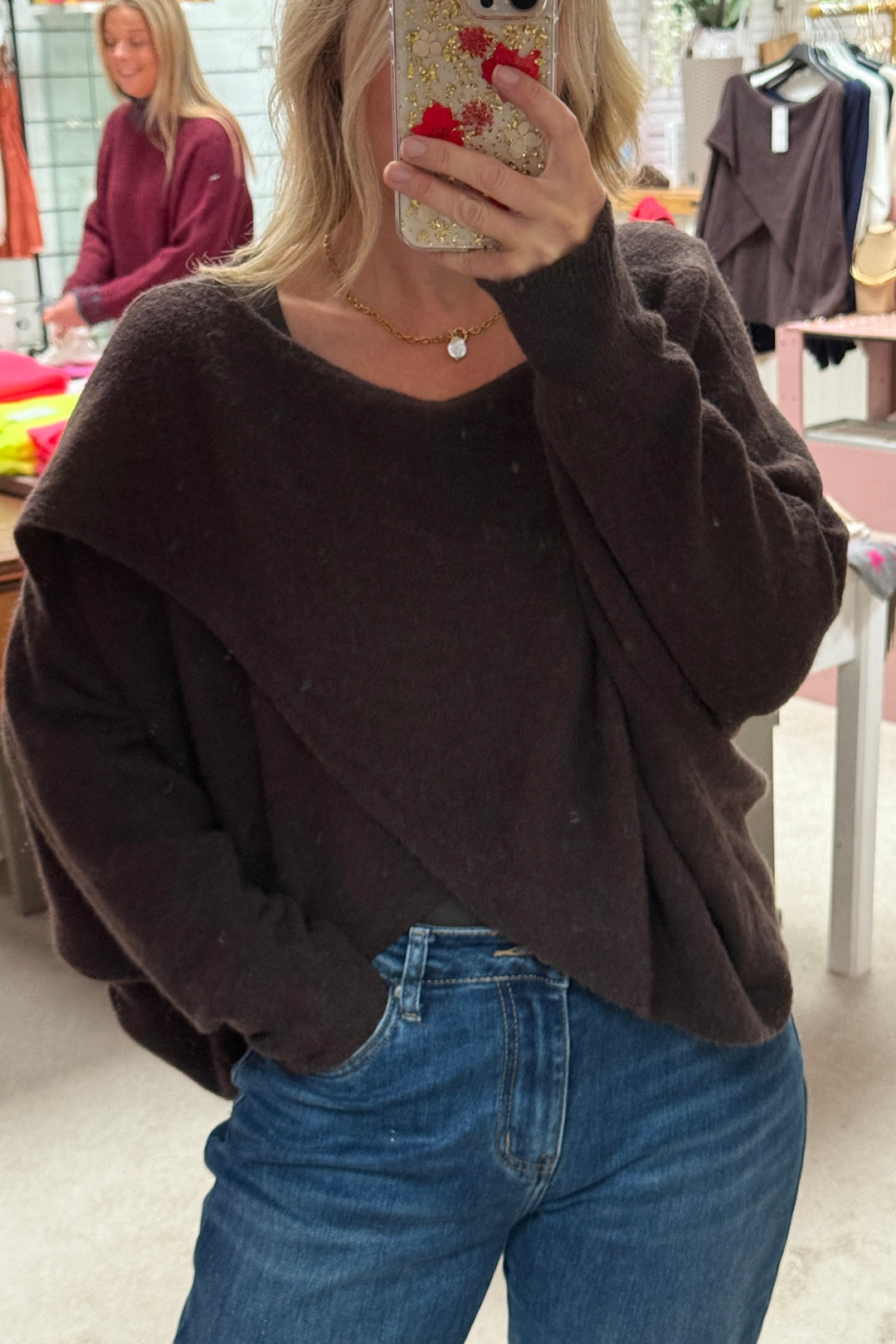 Jenny Crossover Batwing Jumper