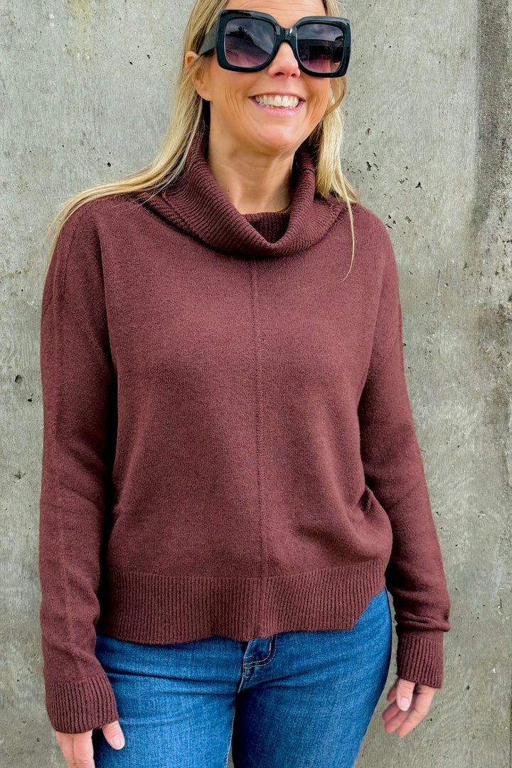 Jasmine Roll Cowl Neck Jumper