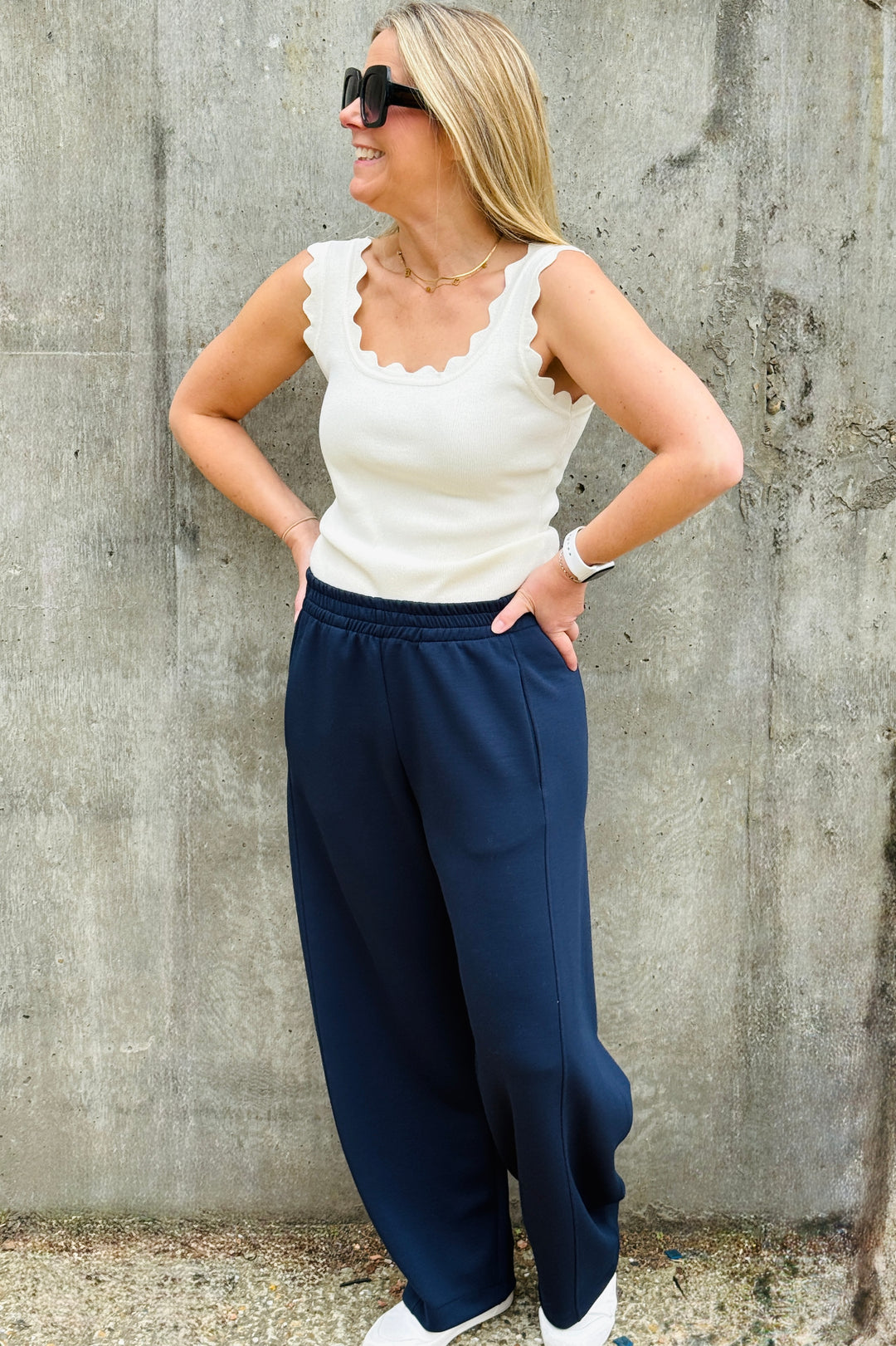 Celeste Side Pleat Barrel Joggers
