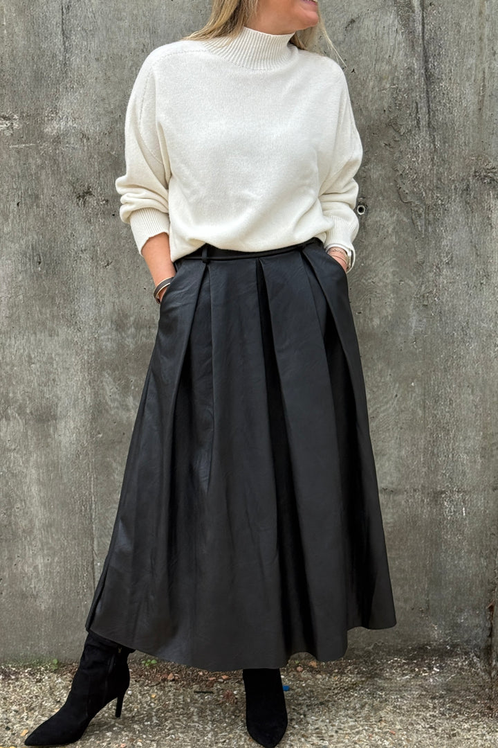 Roxie Pleather Skirt | Black