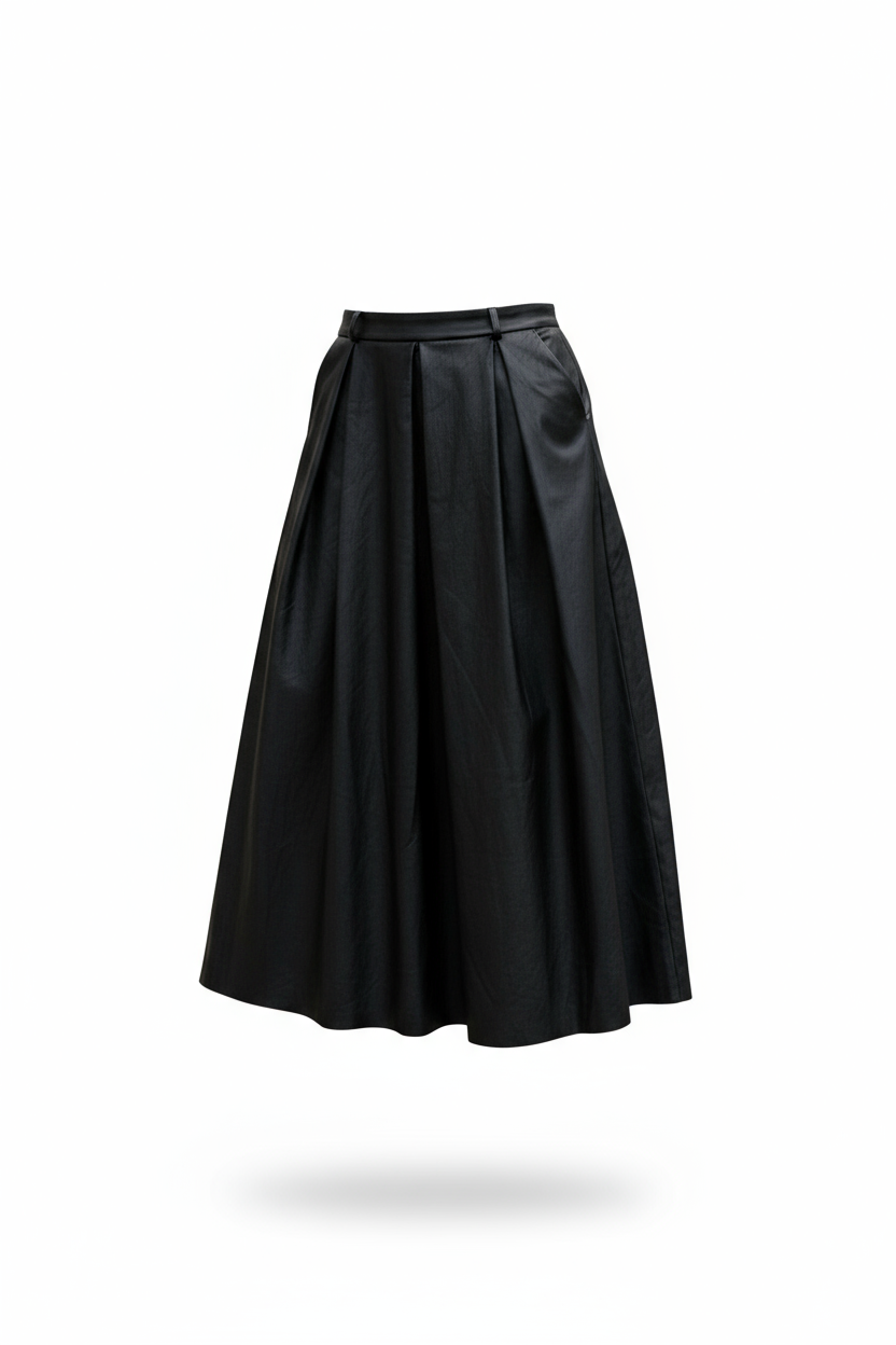 *** PRE ORDER *** Roxie Vegan Leather Pleather Skirt - Chocolate, Black and Burgundy colours