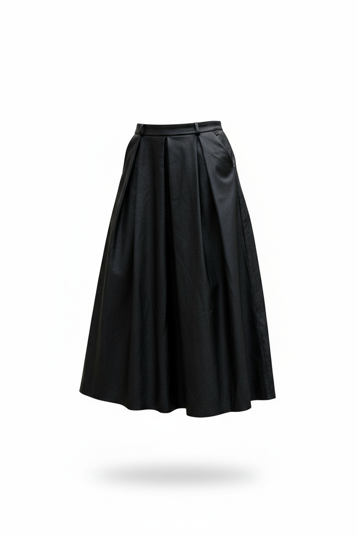 *** PRE ORDER *** Roxie Vegan Leather Pleather Skirt - Chocolate, Black and Burgundy colours