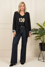 Abby Leopard Cuff Blazer