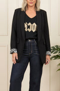 Abby Leopard Cuff Blazer