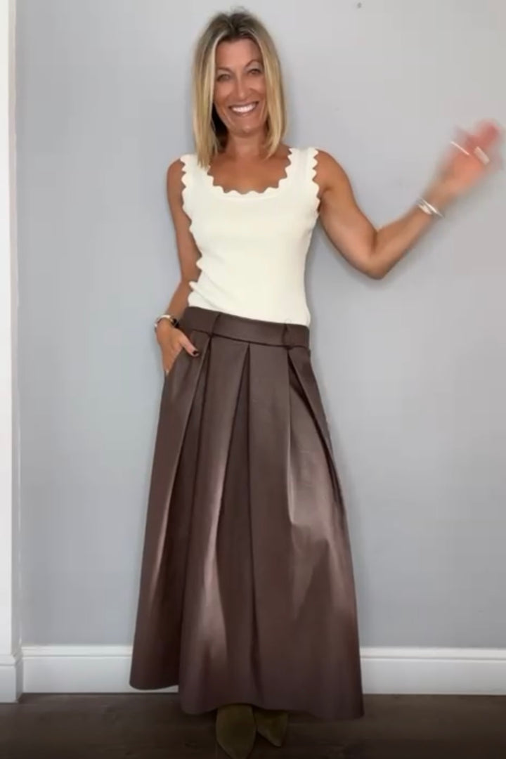 *** PRE ORDER *** Robyn Scallop Vest Tank Top