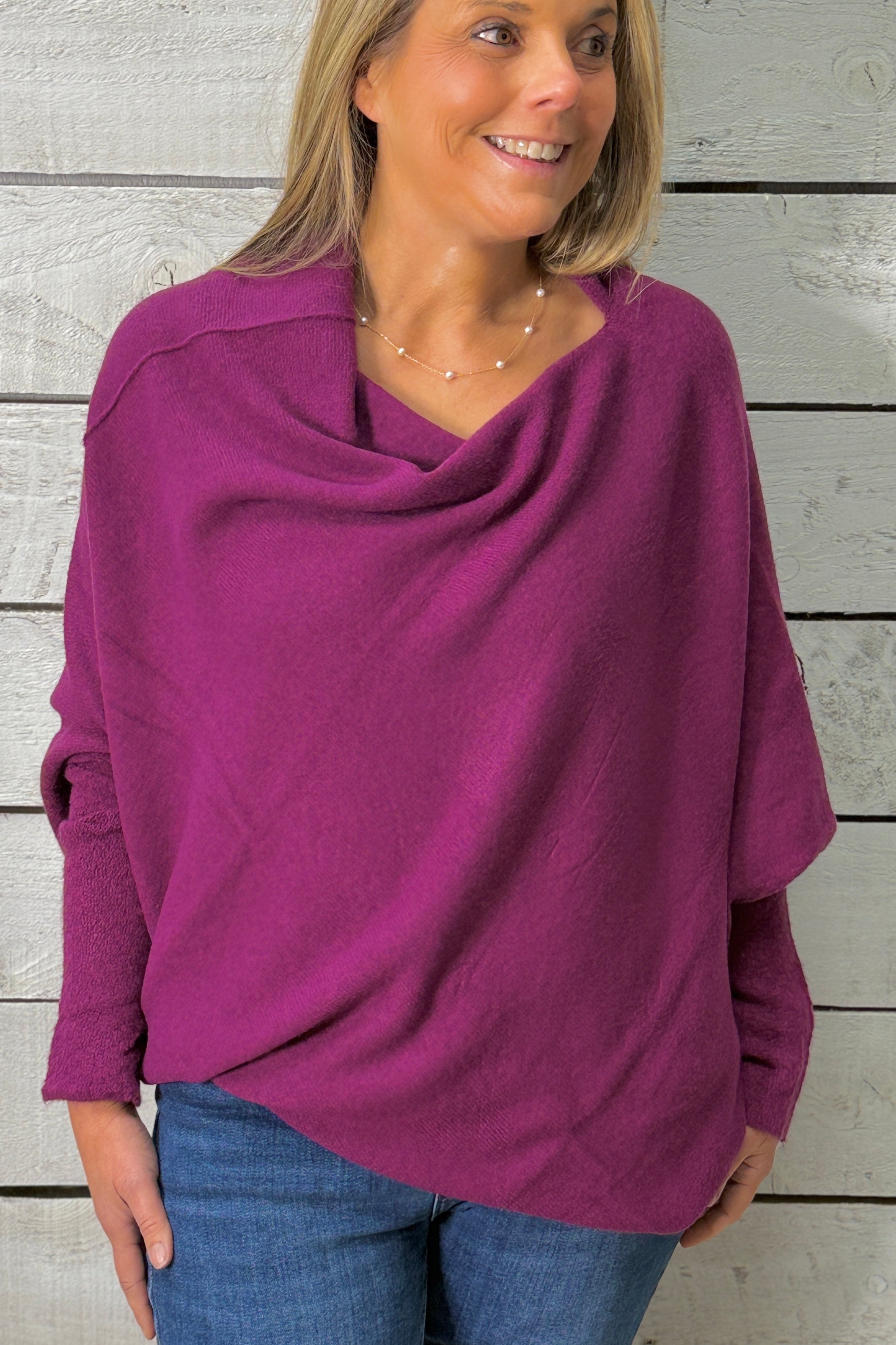 Maisie Asymmetric Wool Free Jumper