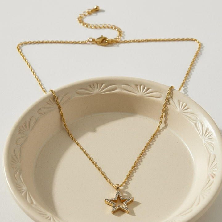 Cubic Zirconia Star Necklace