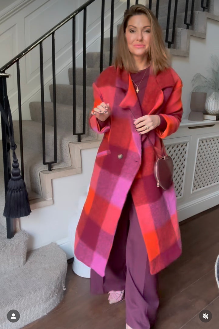 *** PRE ORDER *** Heather Tartan Check Coat - colours to choose