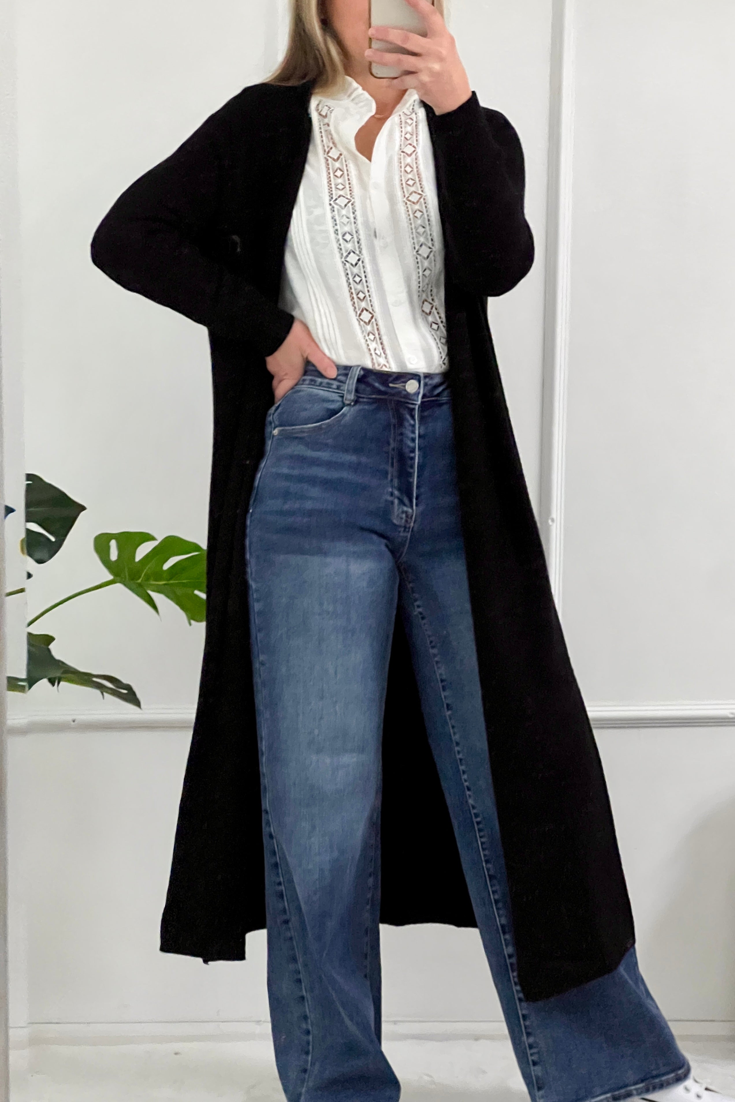 Clover Fine Knit Maxi Cardi Cardigan