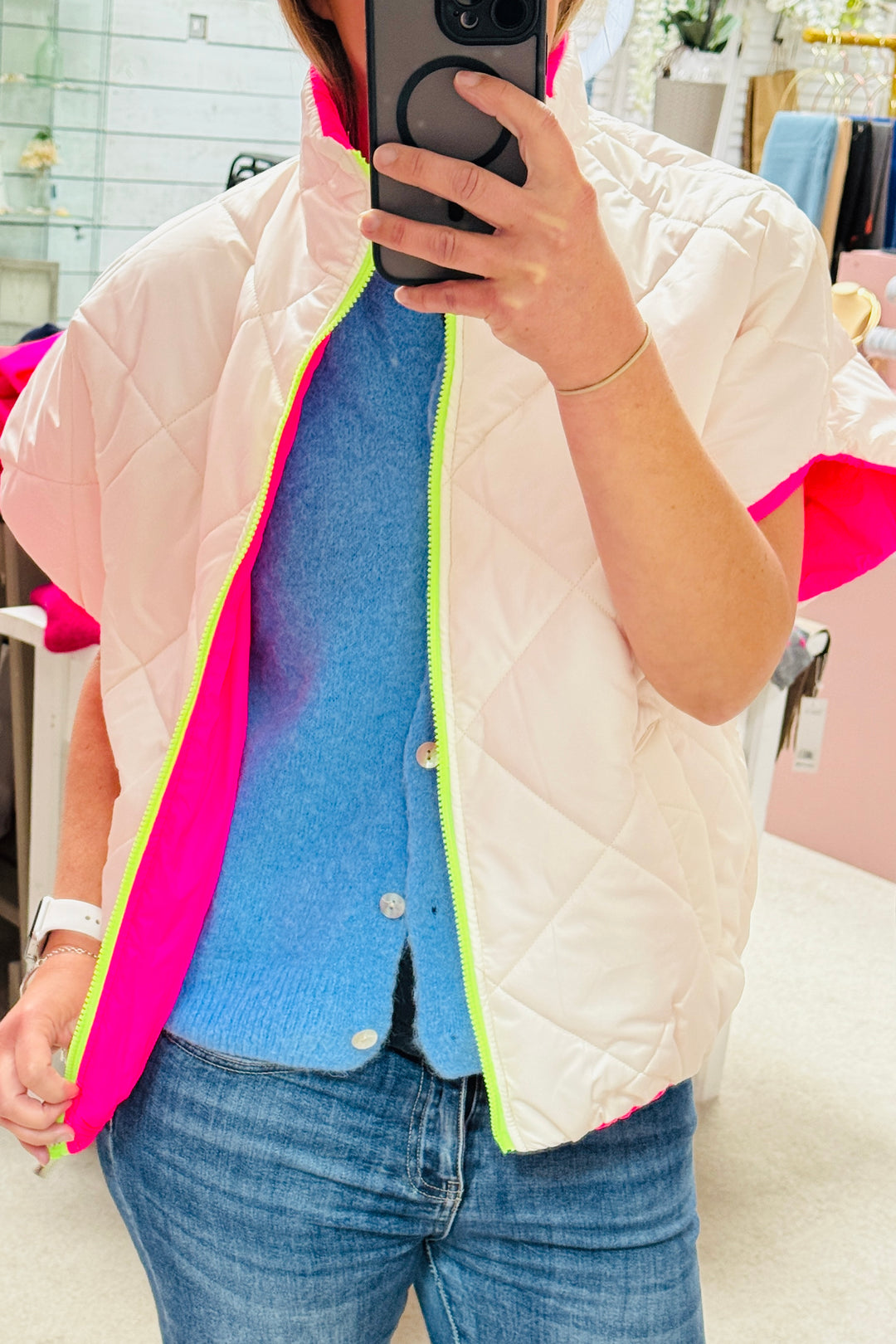** PRE ORDER ** Macy Neon Sleeveless Quilted Gilet