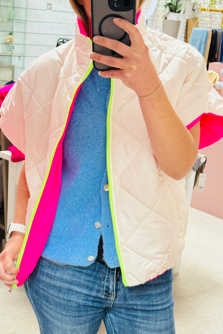 ** PRE ORDER ** Macy Neon Sleeveless Quilted Gilet
