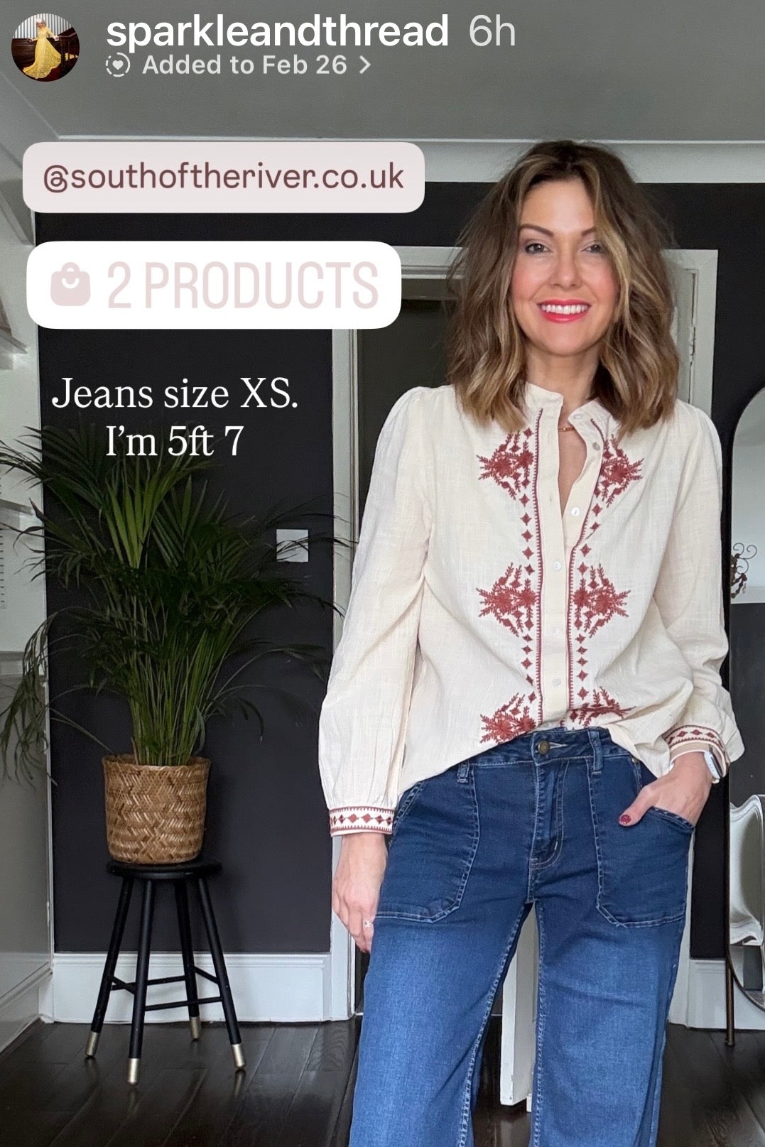 Julie Embroidered Vintage Blouse