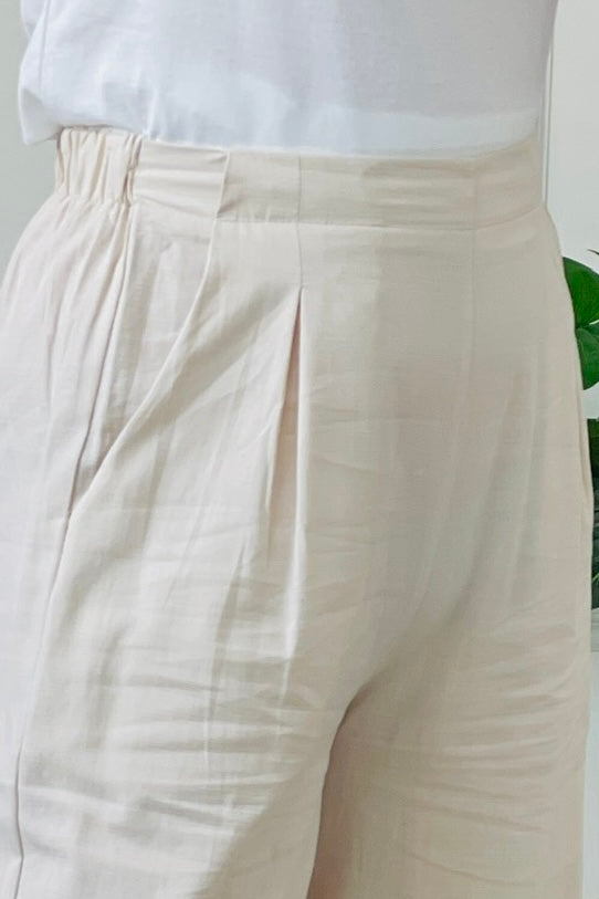 Renee Wide Leg Cotton Trousers