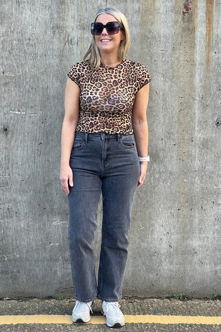 Bibi Leopard Mesh Top | Classic Leo