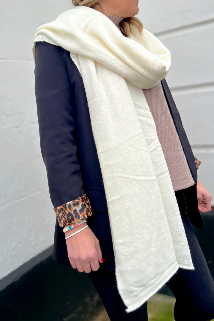 Plain Cashmere Blend Blanket Scarf