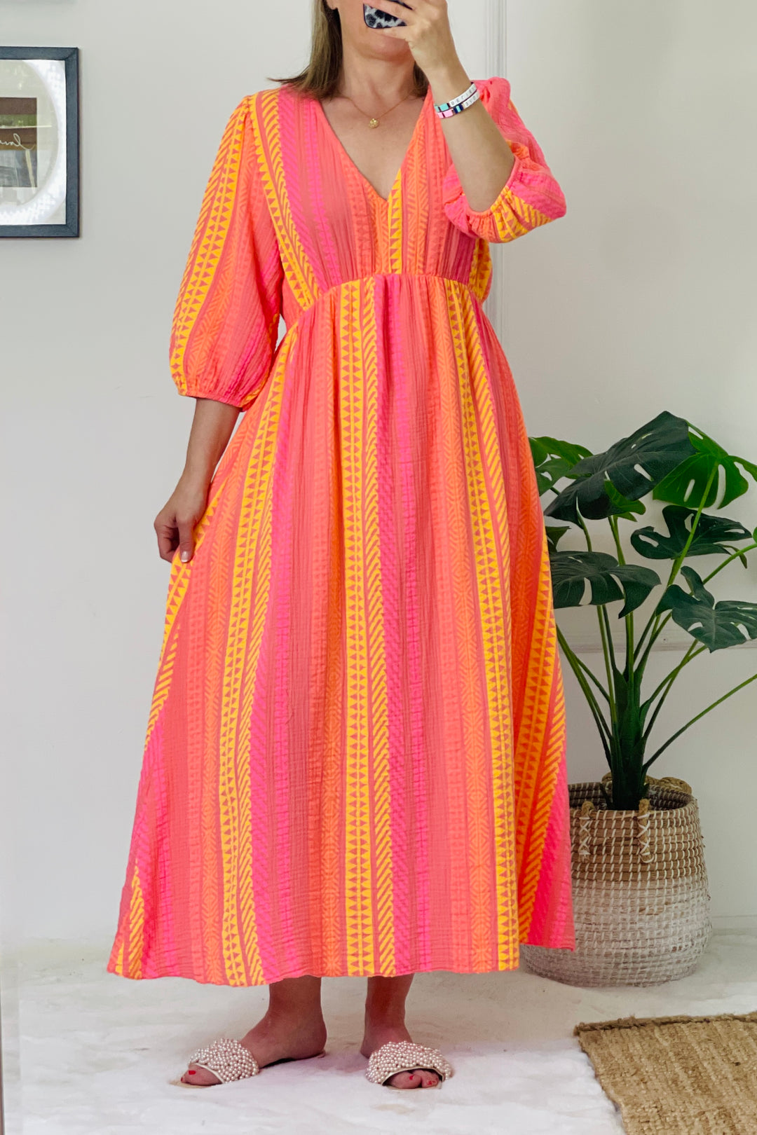 Davinia Cheesecloth Cotton Dress