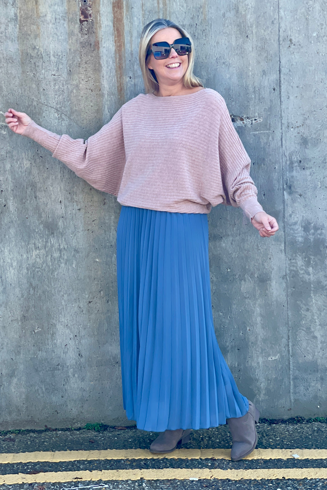 Jenny Ribbed Batwing Jumper | Mocha