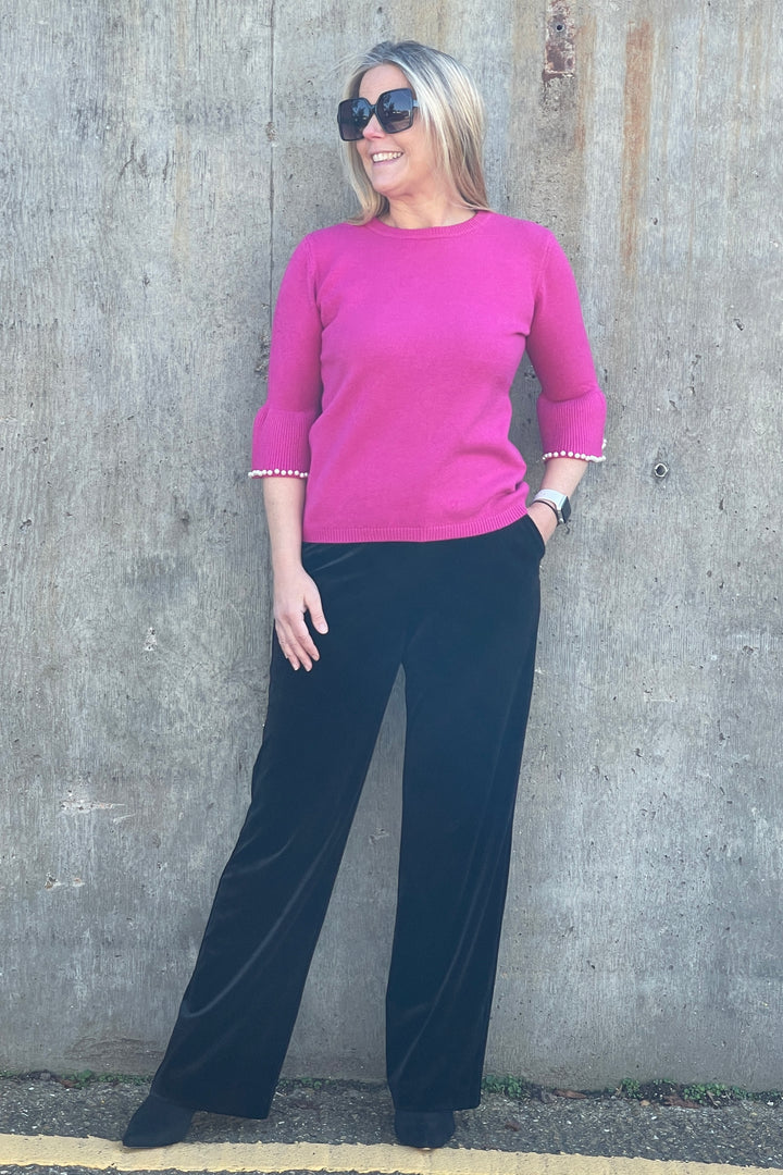 Patsy Pearl Knit | Hot Pink