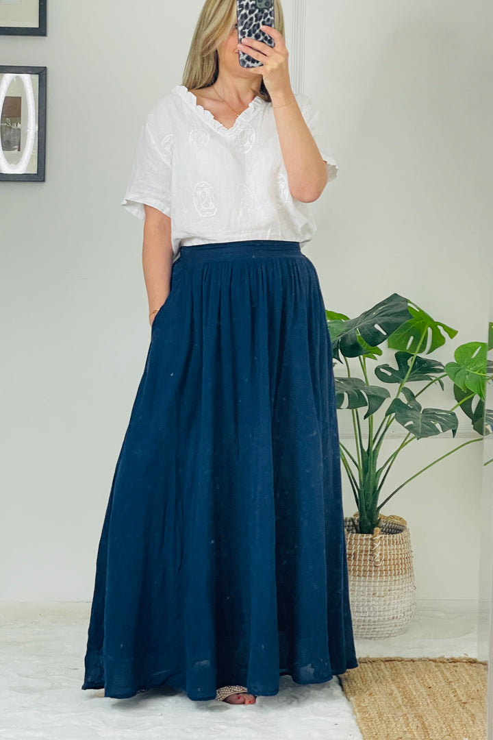 Mila Cotton Maxi Skirt