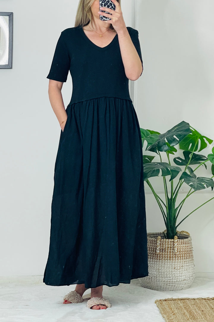 Lisa Cotton Half & Half Dress