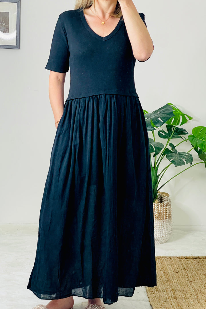 Lisa Cotton Half & Half Dress
