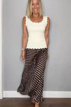 Sarah Polka Dot Skirt (Black or Chocolate)