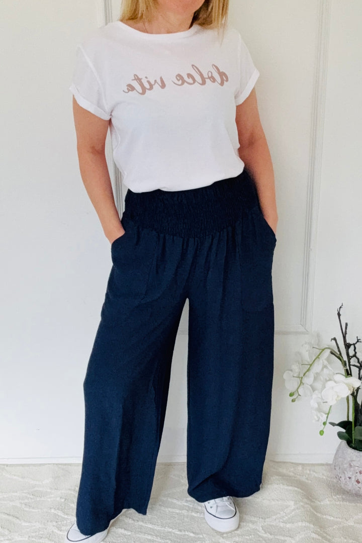 Nikky Trousers (Denim Navy)