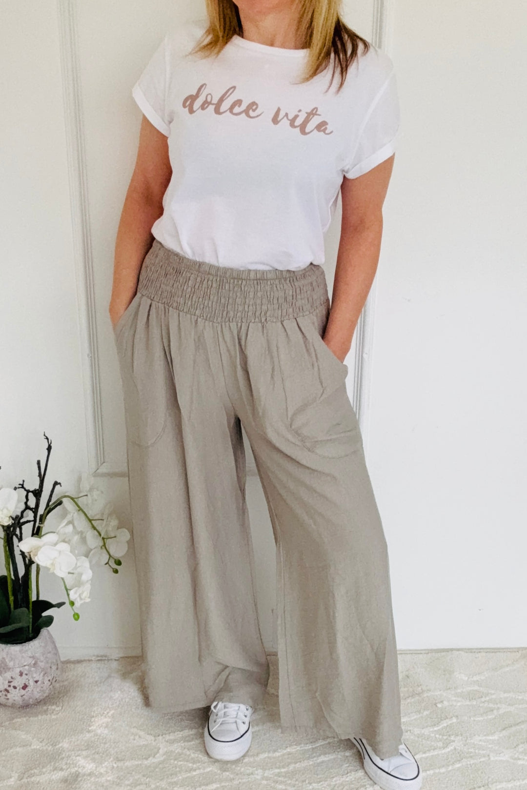Nikky Trousers (Beige)