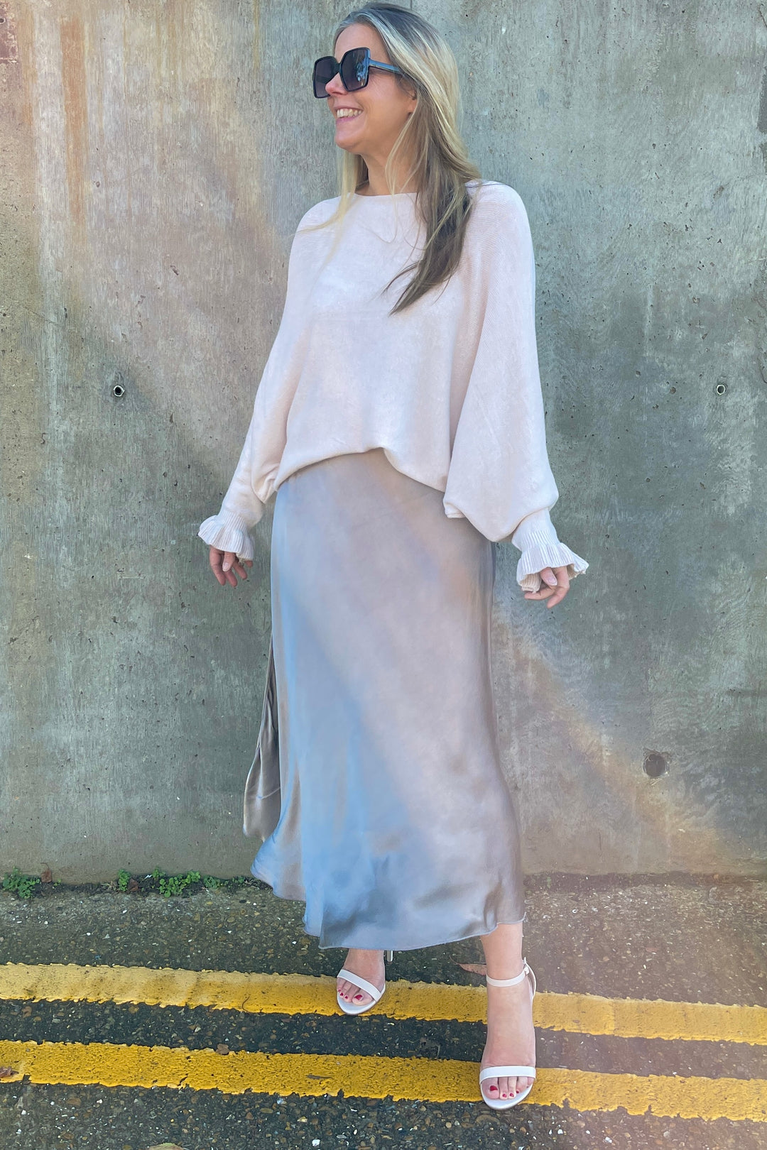 Laura Satin Skirt | Mocha