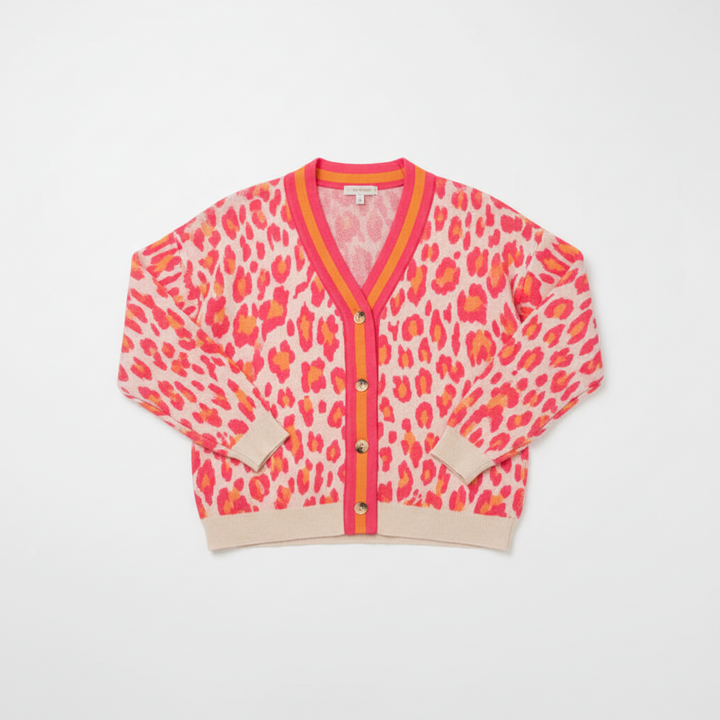 Lotte Leo Cardigan (Pink x Orange)