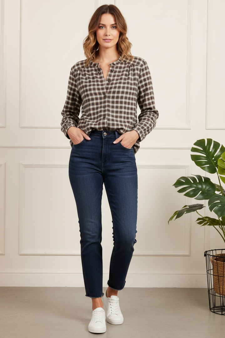 Laurie Check Plaid Blouse