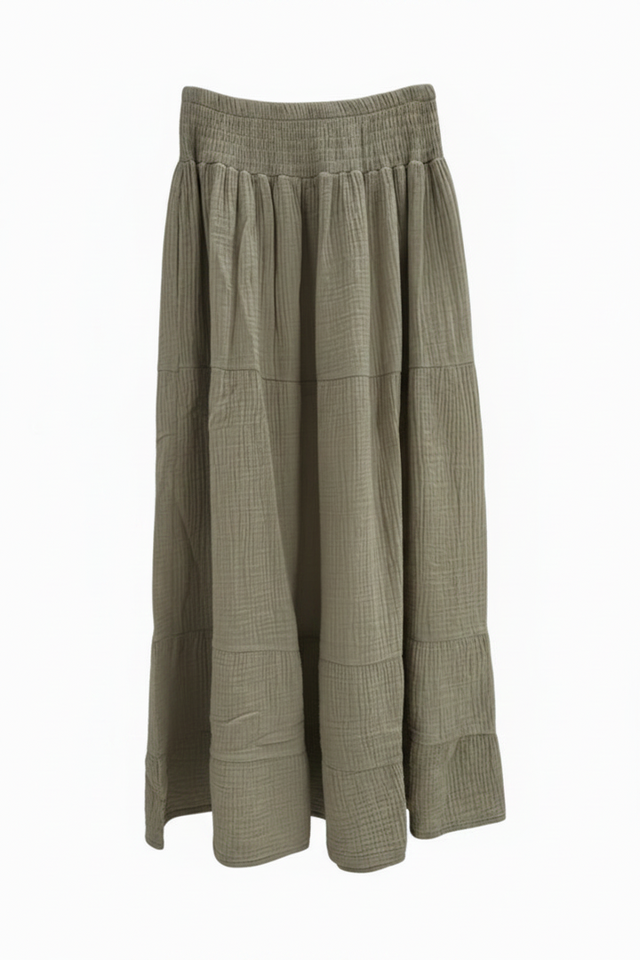 Nyla Cheesecloth Tiered Skirt(colours to choose)