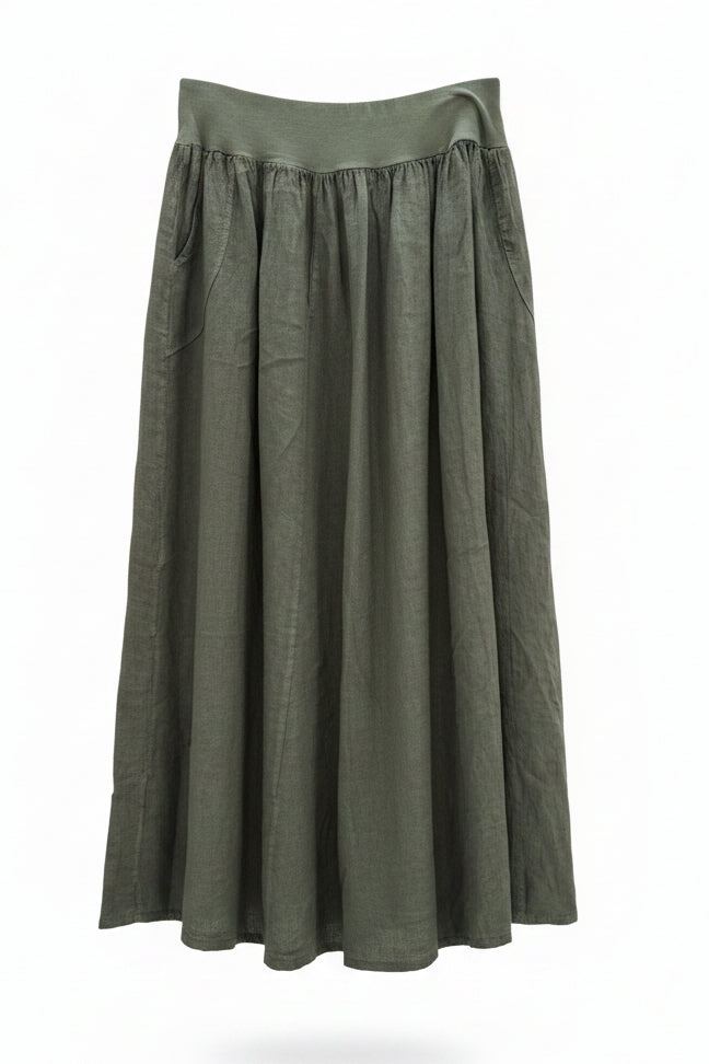 Green skirt on a white background