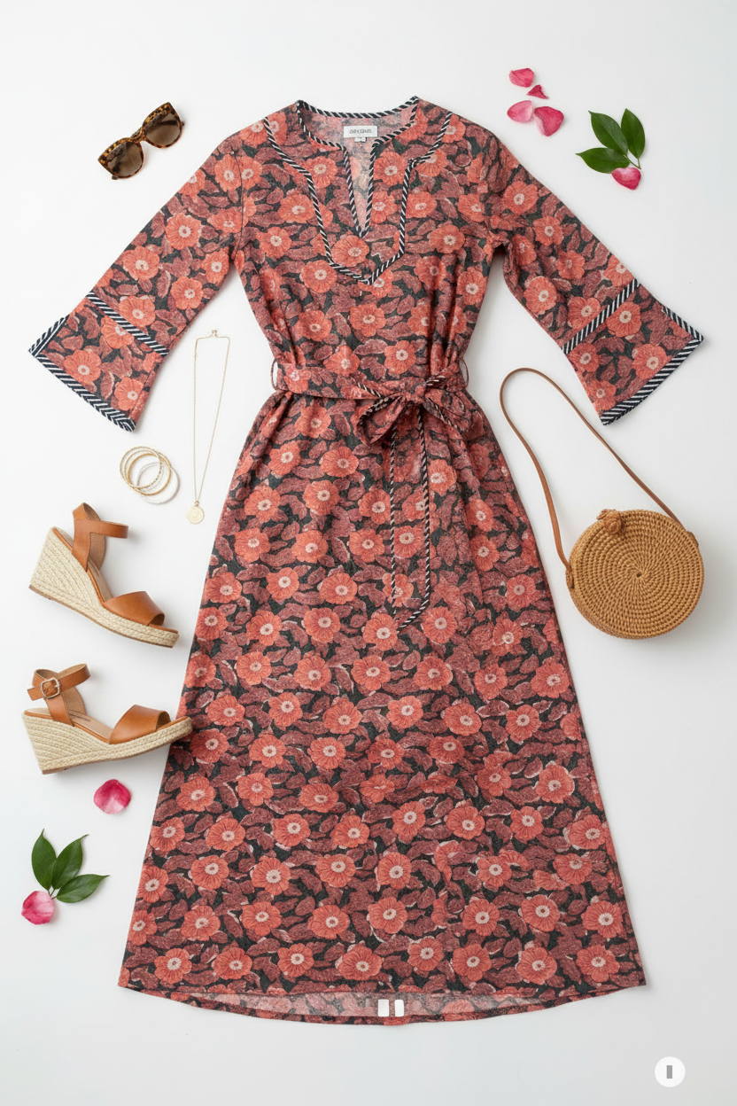 Provence Kaftan Dress