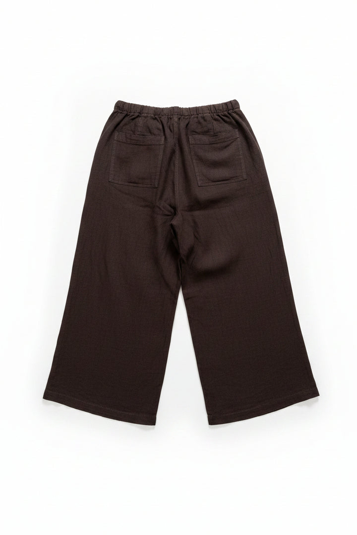 Riva Wide Leg 100% Linen Cropped Trousers