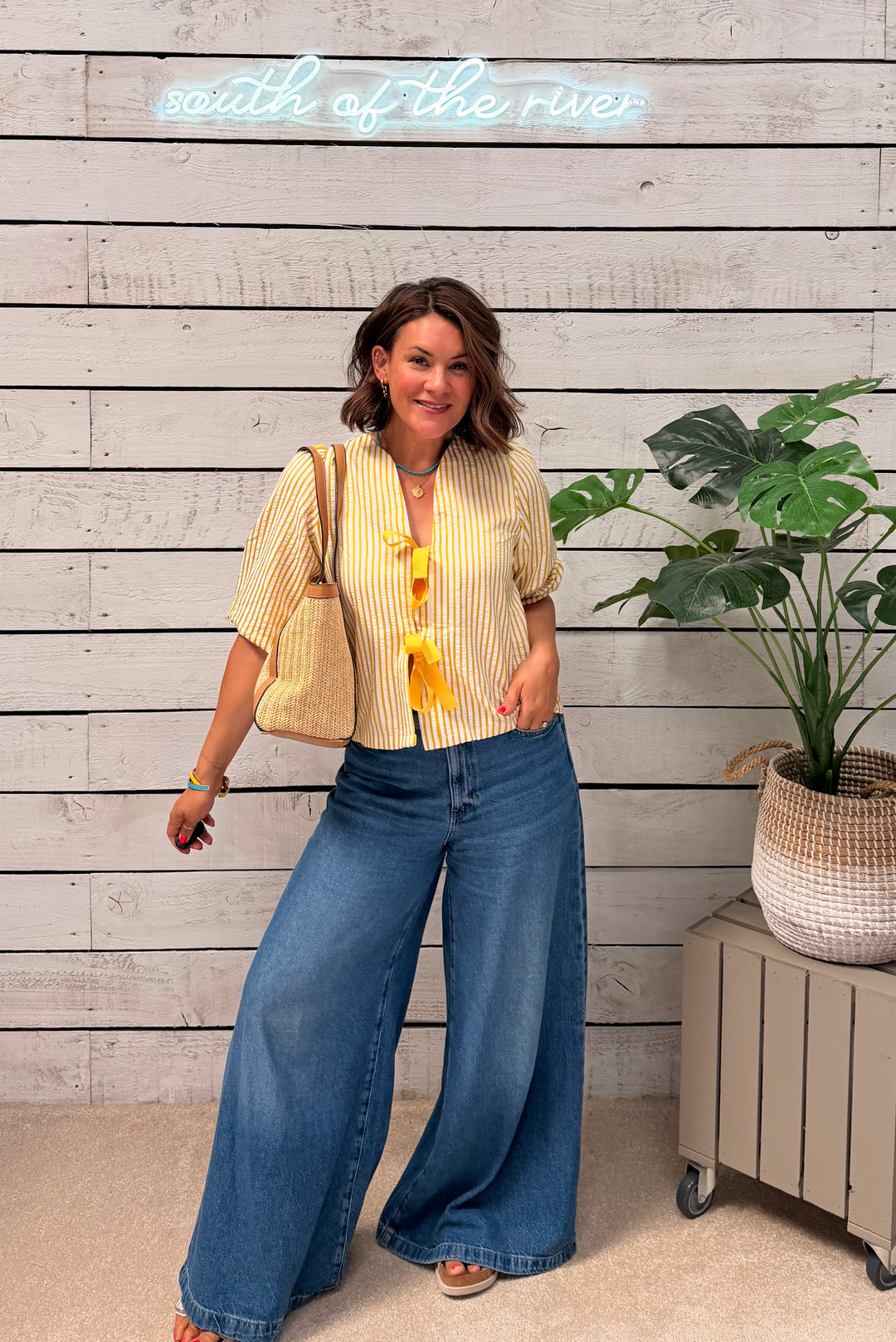 Sunny Tie Top Cotton Blouse