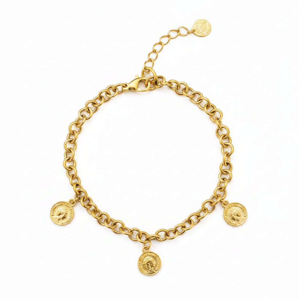 Coin Charm Bracelet