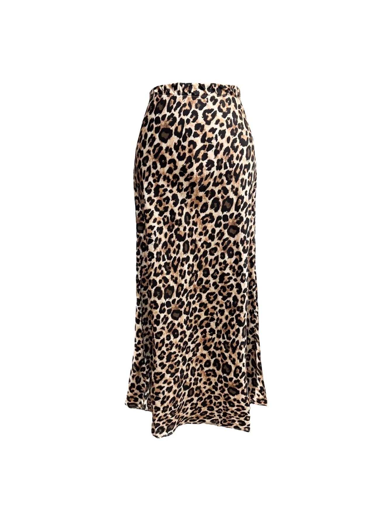 Sarah Leo Print Slip Silk Blend Skirt