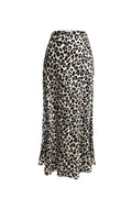 Leopard print skirt on a white background