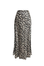 Leopard print skirt on a white background