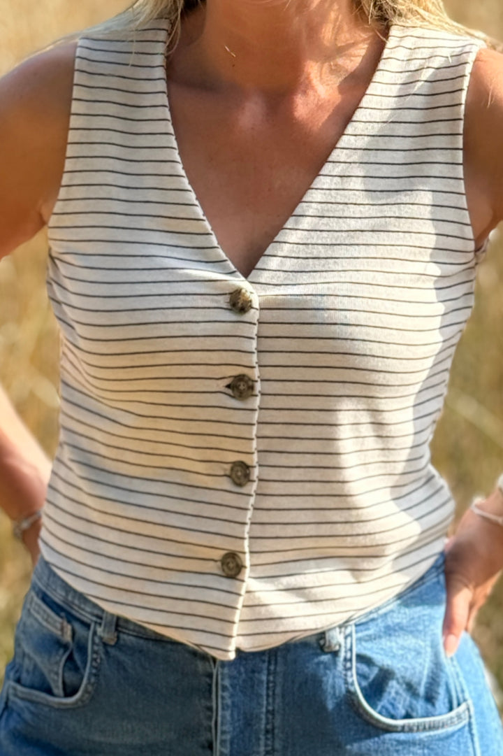 Nina Striped Waistcoat