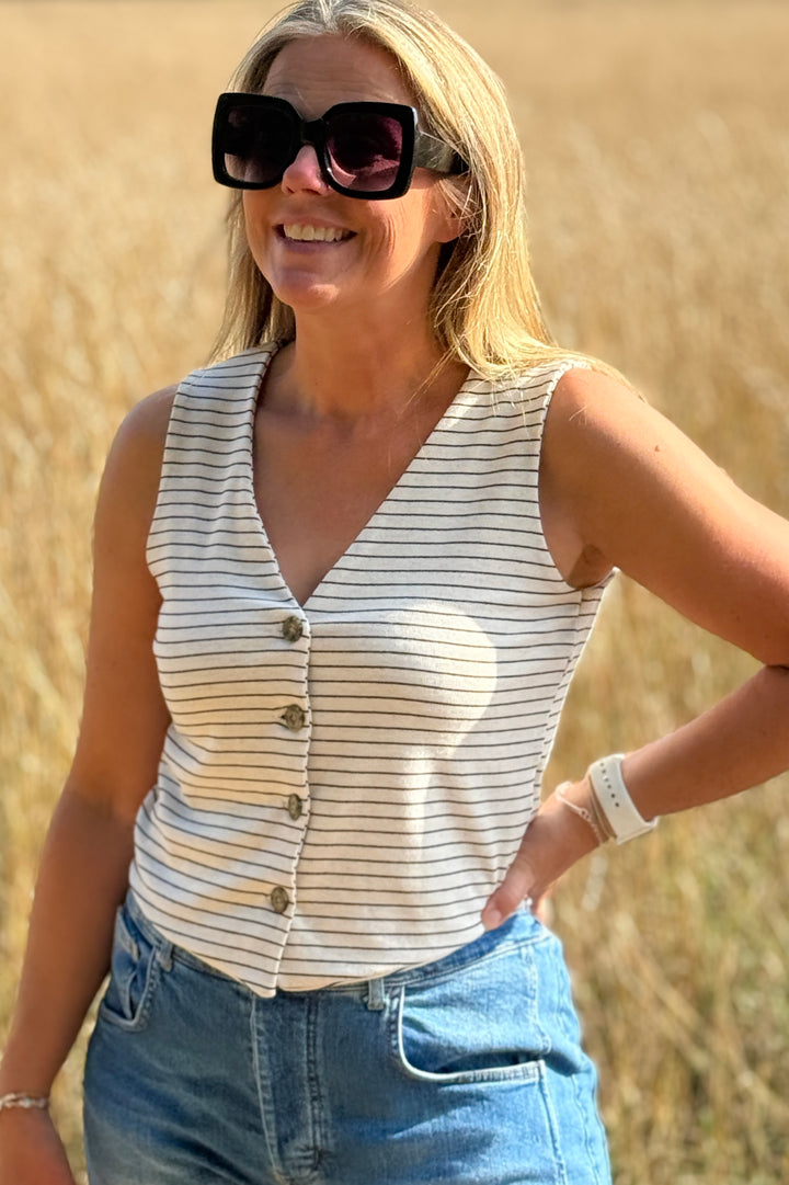 Nina Striped Waistcoat