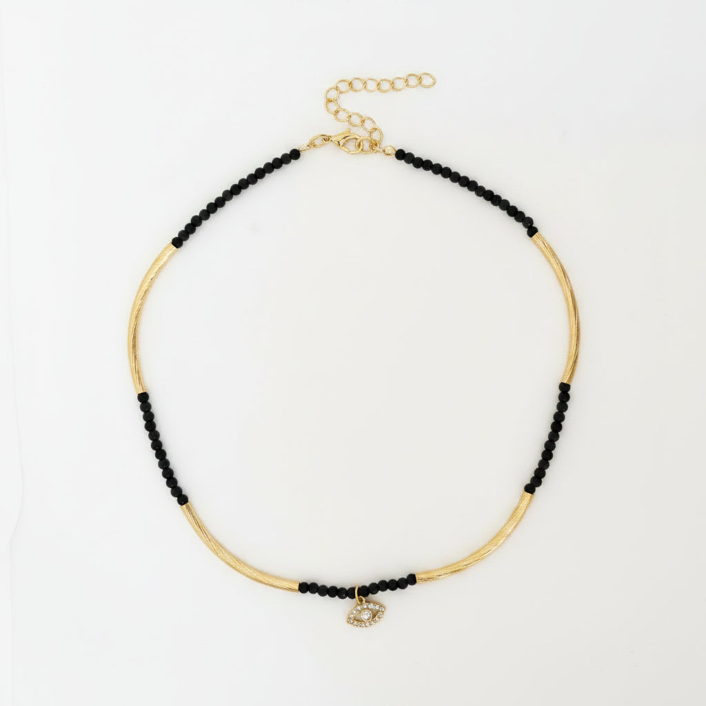 Boho Bead Eye Necklace