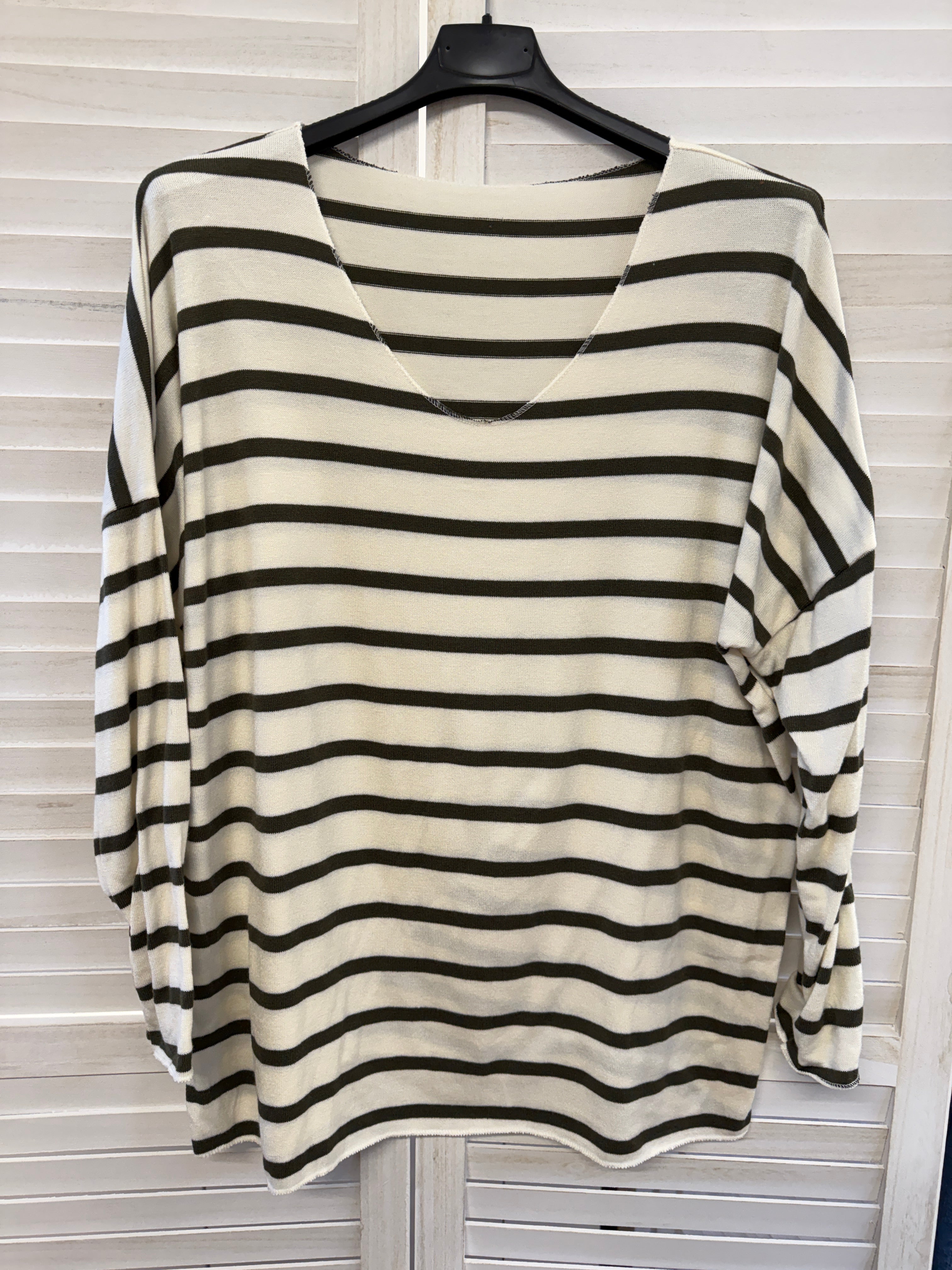 Carmelle Breton Top (navy or khaki)