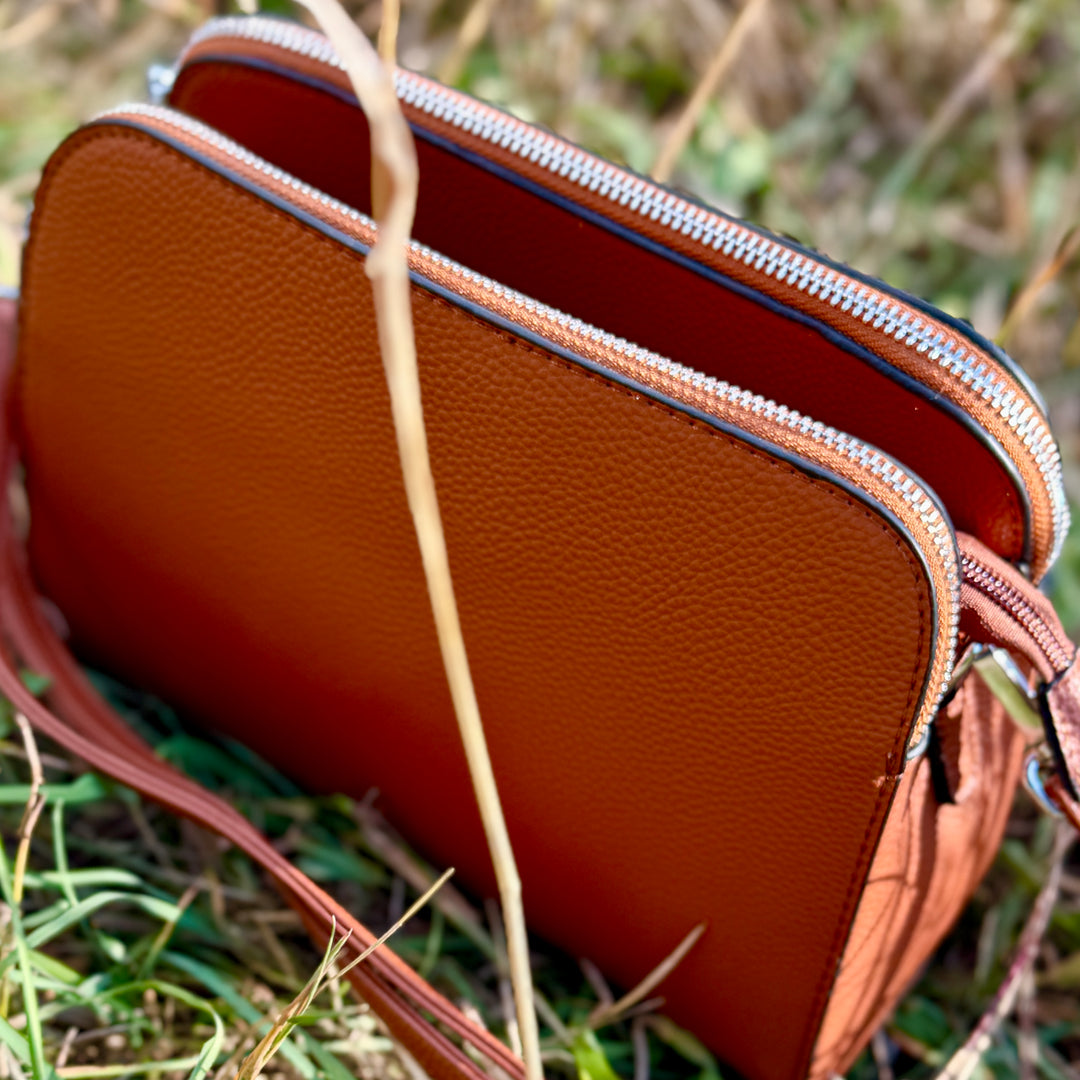 Simone Double Zip Crossbody Bag