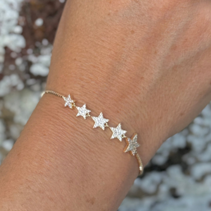 Shooting Star Diamonte Friendship Bracelet