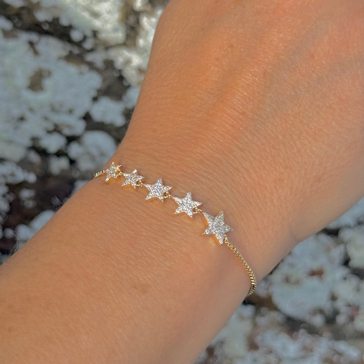 Shooting Star Diamonte Friendship Bracelet