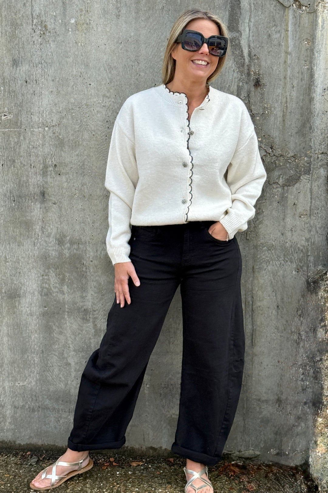Emma Barrel Leg Trousers