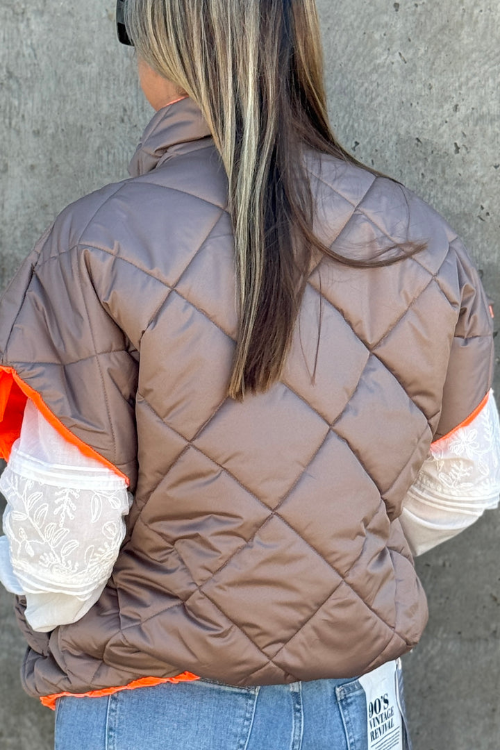 Macy Neon Sleeveless Quilted Gilet