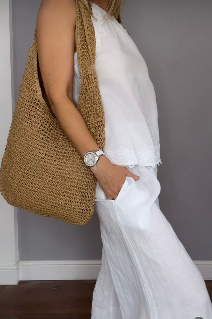 Summer Woven Basket Hobo Boho Bag